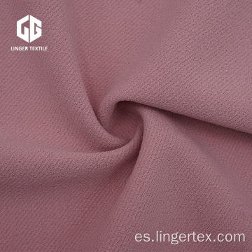 Crepe de poliéster tejido de sarga con Spandex